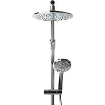 Niagara Conservation ShowerRail Sliding Handheld Dual Shower System with 8-Inch Rain Head | 6-Spray Setting Handheld and Adjustable Rail | Tool-Free Easy Installation | Chrome Finish