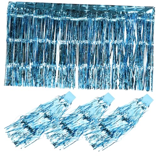 Garneck Elegant Party Supply 4 Pack Fringe Tinsel Table Skirt Carnival Theme Decor for Wedding Birthday New Year