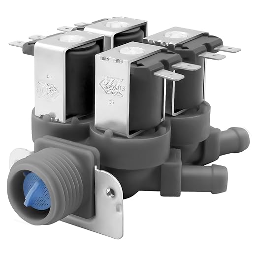 5220FR2008F Cold Water lnlet Valve OEM Part by Beaquicy - Exact fit Kenmore & lg washer water inlet valve #wm3997hwa, wm2487hrma, wm2487hwm,etc. Gray