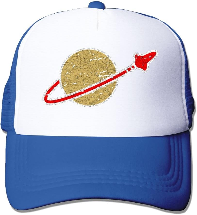 Mieba Retro Lego Space Logo Mesh Hat Sun Trucker Snapback Cap RoyalBlue