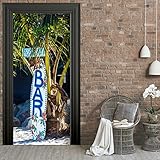  Türtapete selbstklebend TürPoster - STRAND BAR - Fototapete Türfolie Poster Tapete