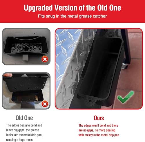Miniatura 5 de Blackstone - Paquete de 2 forros de silicona para tazas de grasa de 36, 28, 22, 17 pulgadas, bandeja de grasa reutilizable para parrilla, accesorios