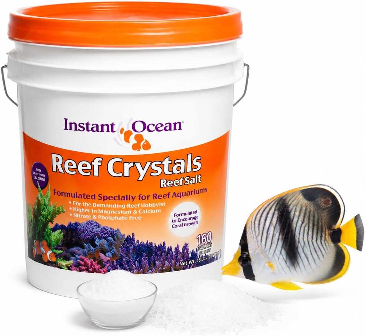 Instant Ocean Reef Crystals Reef Salt for Reef Aquariums, 160 Gallons
