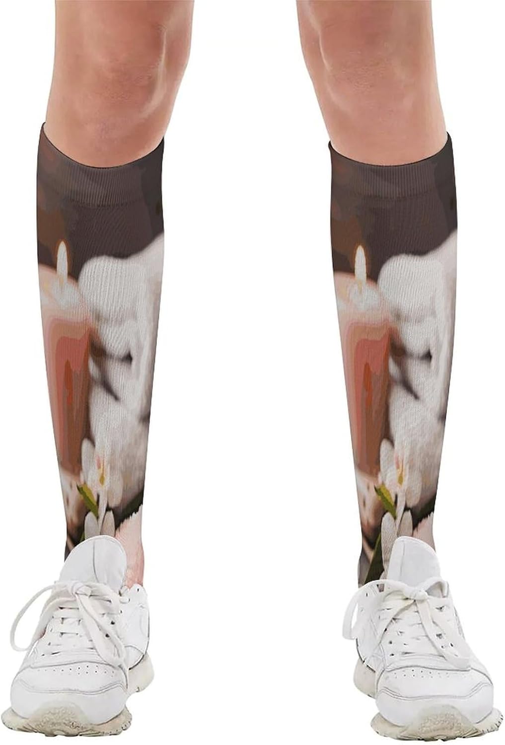 Spa Theme Crew Socks Calf Socks Athletic Crew Sock
