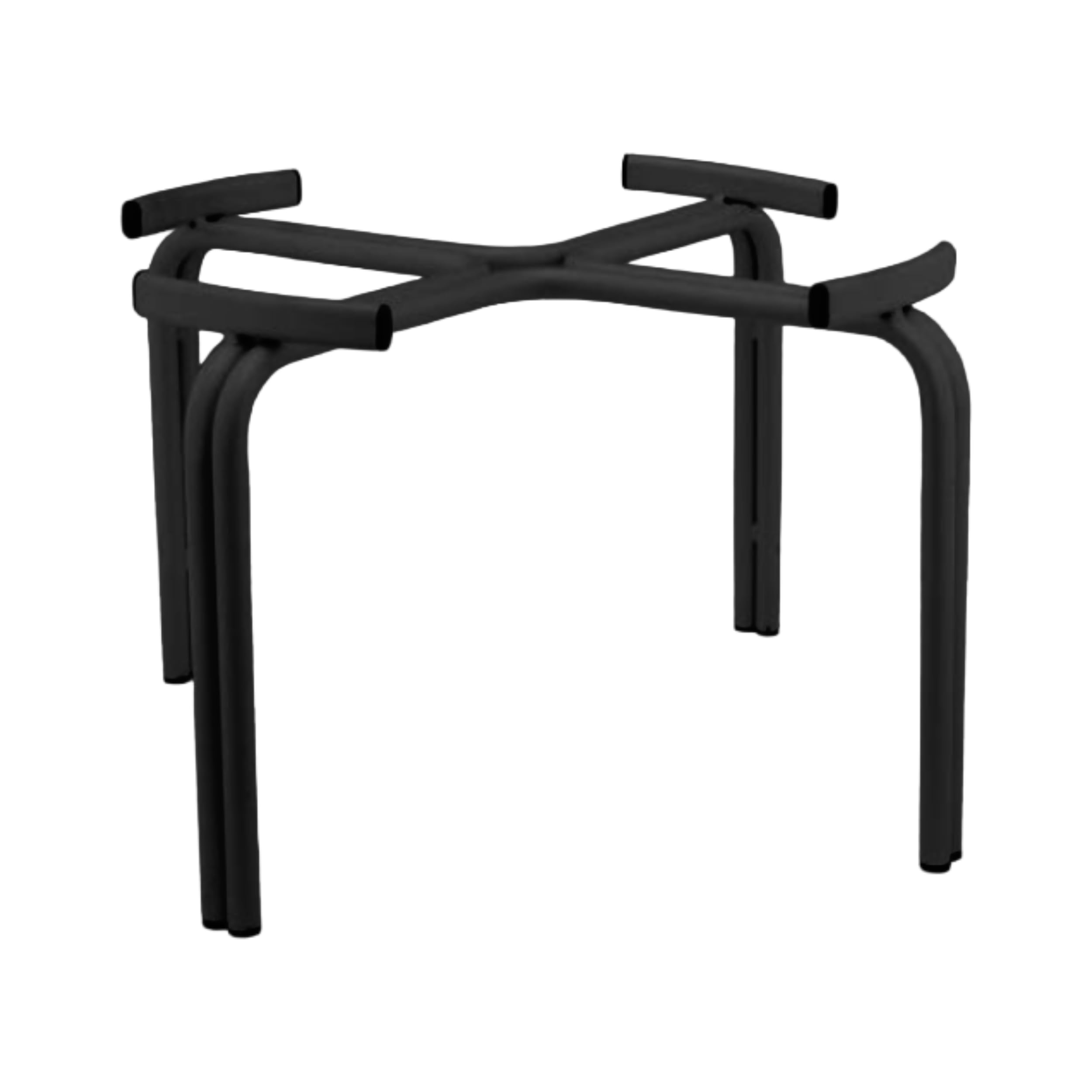 Tecnokit treppiede piedistallo supporto fusto olio, struttura in acciaio, colore nero, per fusti olio (300 litri ALTO SENZA RUOTE)