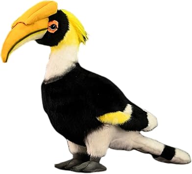 Great Hornbill Plush Large Double Horned Hornbillb Stuffed Animal 17.7"