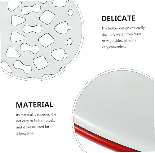 Miniatura 3 de 1 pieza de esmalte de drenaje de aceite de filtro de frutas de esmalte cesta de fruta colador de cocina cesta de drenaje de frutas esmalte