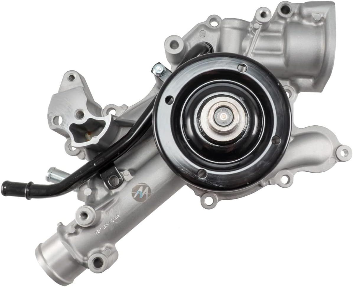 Melling Water Pump, Mechanical, Black Pulley, 4.67 in Hub Height, Aluminum, Natural