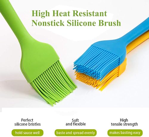Miniatura 3 de Cepillo de silicona para repostería, cepillo para hornear para parrilla, salsa de barbacoa, adobo, carne, glaseado, cepillo de aceite, resistente al