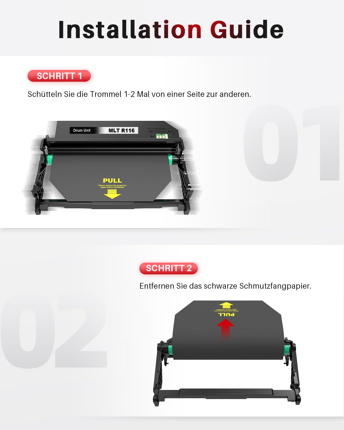MLT-R116 R116 Tambor Compatible con Samsung MLT-R116 Compatible con Xpress M2675FN M2625 M2625D M2885FW M2825DW M2825ND M2835DW M2875FD M2875FW SL-M2825ND SL-M2835DW (Paquete de 1)