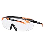 KLEIN TOOLS 03006 Over-The-Glasses Safety Glasses, Clear Lens, ANSI Z87.1+ and CSA Z94.3 Certified, Anti-Fog and Scratch Resistant, UV Protection, Fits Over Prescription Eyewear