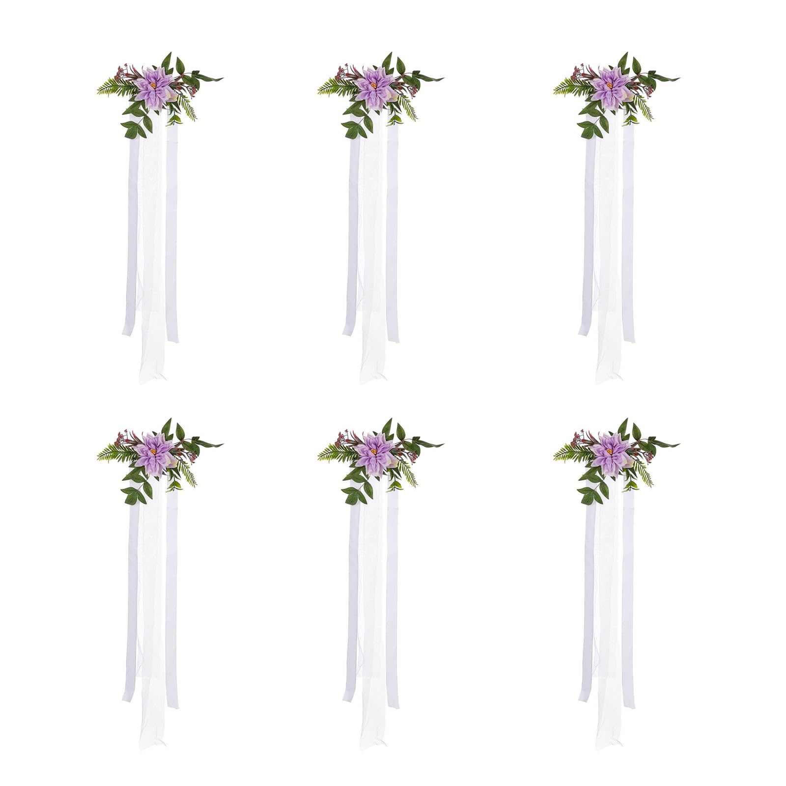 Elnwnnkc Artificial Flower Chair Decoration Delicate Artificial Flower Bouquet Decoration for Wedding Chairs Home Use Wedding Decors