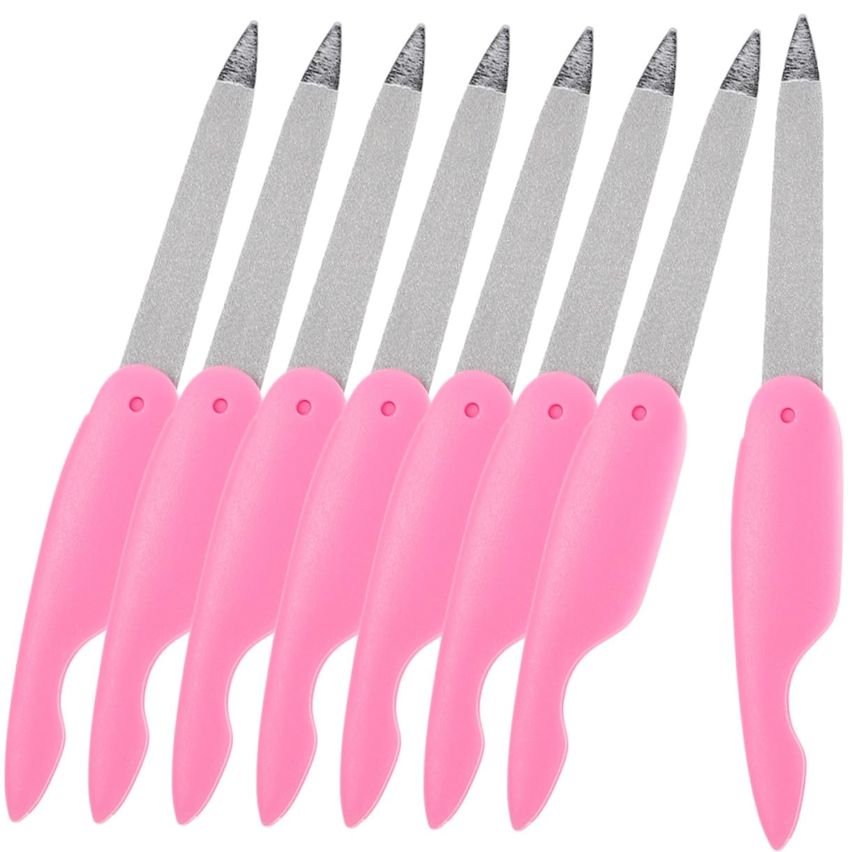 Pulidor de Archivos de Uñas Pequeñas Plegable de Metal Abs, 8 Piezas