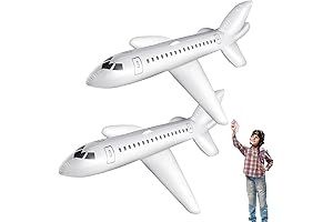 White 2 Pcs 79 Inch Large Inflatable Airplane Balloon Inflatable Airplane Aviation...
