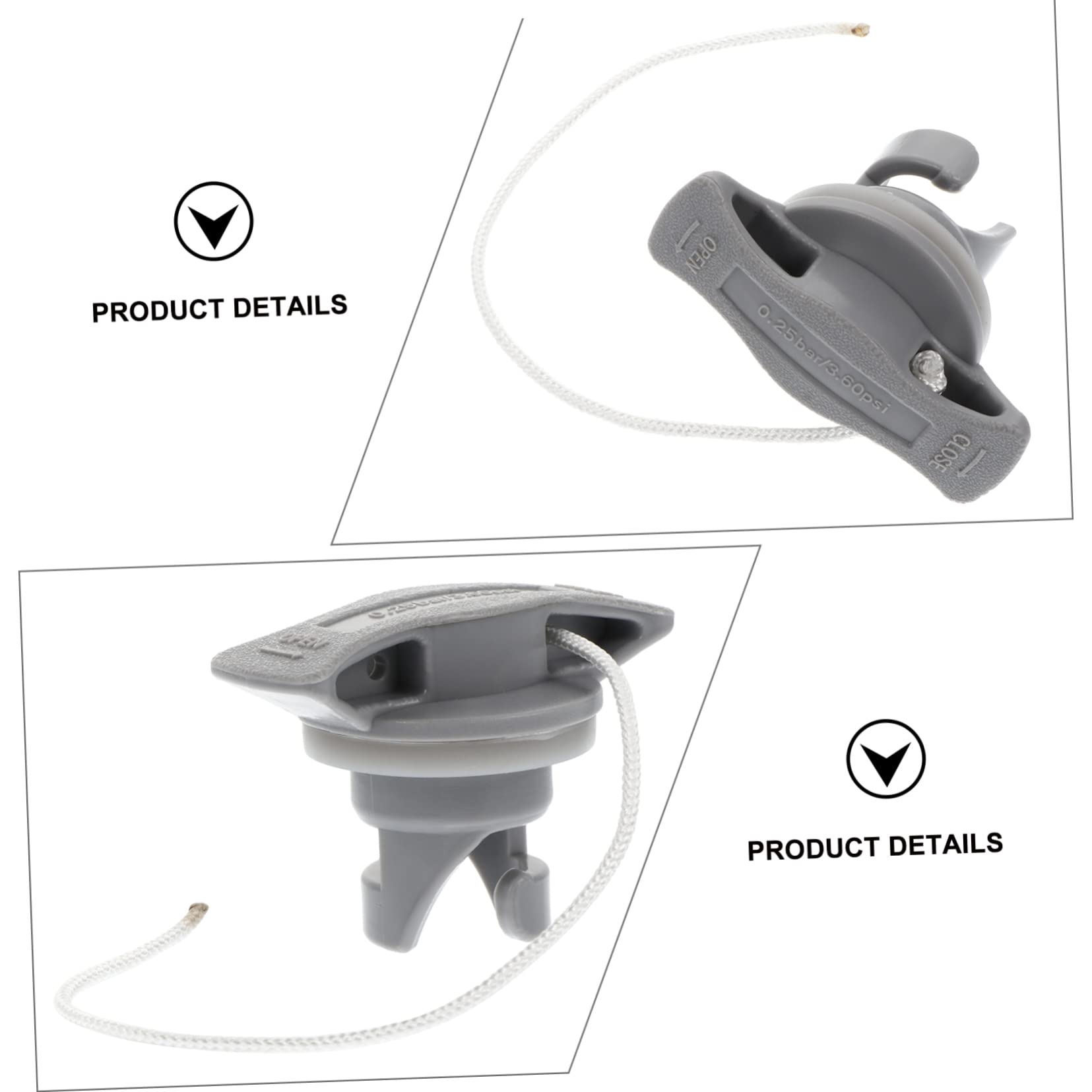 VANZACK 20pezzi Valvole per Canoe e Kayak Coprivalvole Gonfiabili con Design Portatile e Facile Installazione Adatte per Barche Canoe e Accessori Nautici