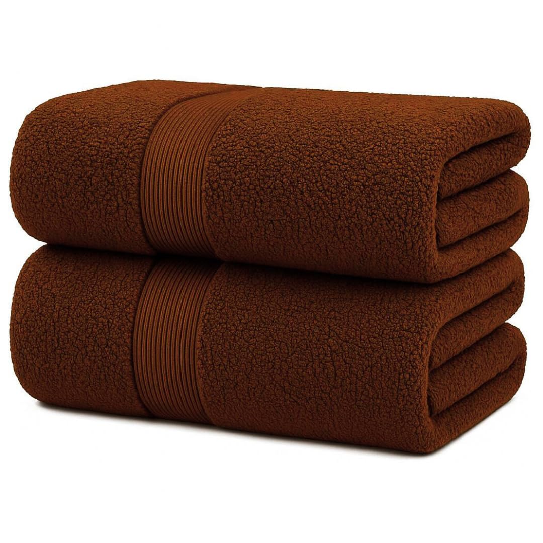Diamond Tex Premium Extra Large Bath Sheet (90x180 cm–600 GSM) 100% Egyptian Cotton towels bath sheet, Ultra Soft jumbo bath sheets towels extra large Quick Dry big towels (1 Pack, Chocolate Brown)