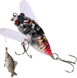 Cicada Fishing Catcher - Strong Hook Attractant Tackle, Realistic Sound Bait Lure | Freshwater Fishing Lure, Saltwater Cicada Bait, Real Fish Attractor Gear, Lifelike Hook Trap, Multiwater Game