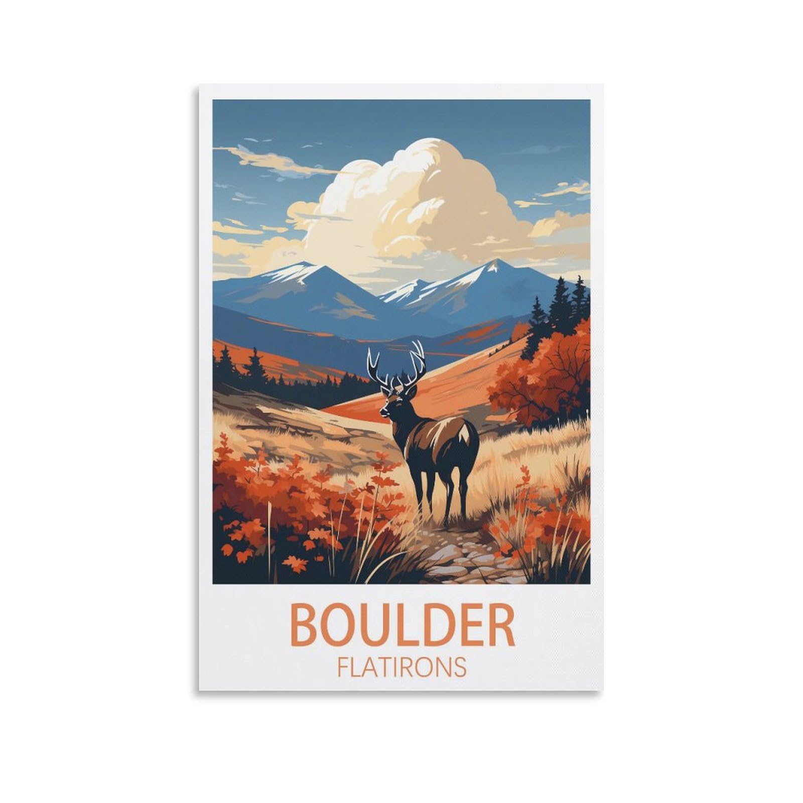 EZMLFA 5D Diamond Art Kits for Beginner,Boulder Flatirons Crystal Rhinestone Embroidery Craft Kits for Home Wall Decor Gifts, 50x60cm