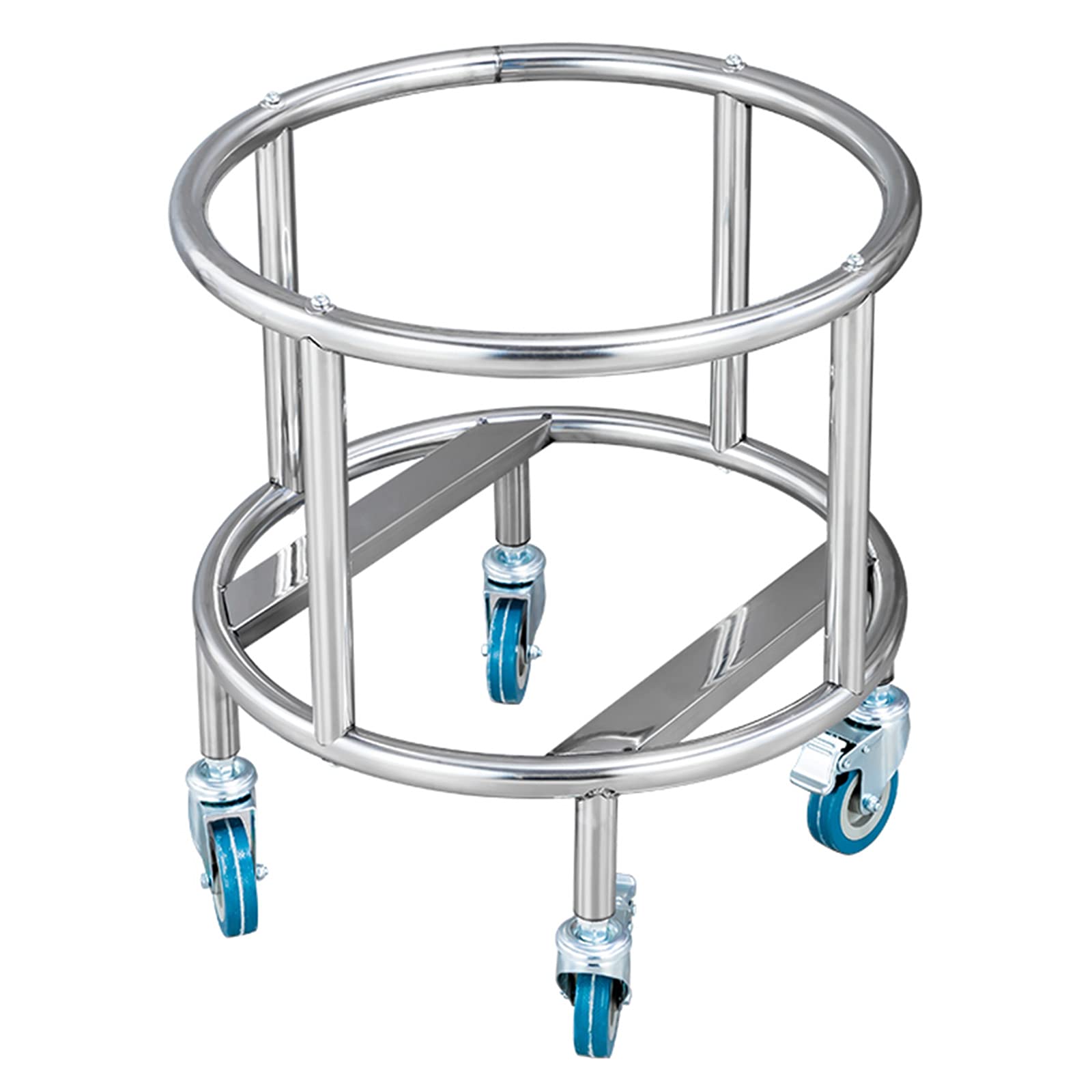 Soporte móvil para olla de sopa en acero inoxidable industrial de 45.5cm