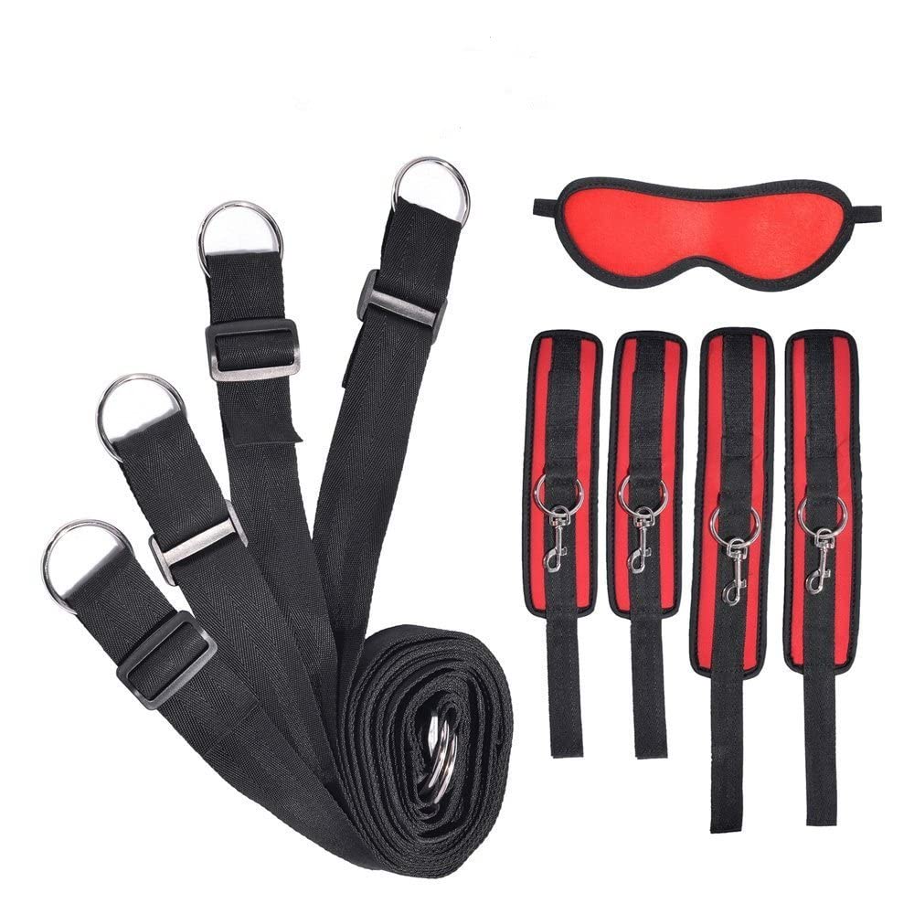 Misteriosa máscara para Ojos y Correa de fijación para colchón, combinación de Dos Piezas, Accesorios para Juegos de Sala de Parejas