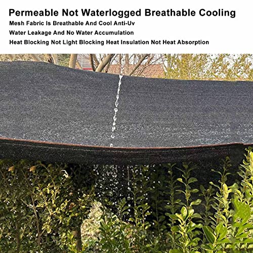Malla de sombra negra 80% de 12x14m impermeable con ojales para patio 3