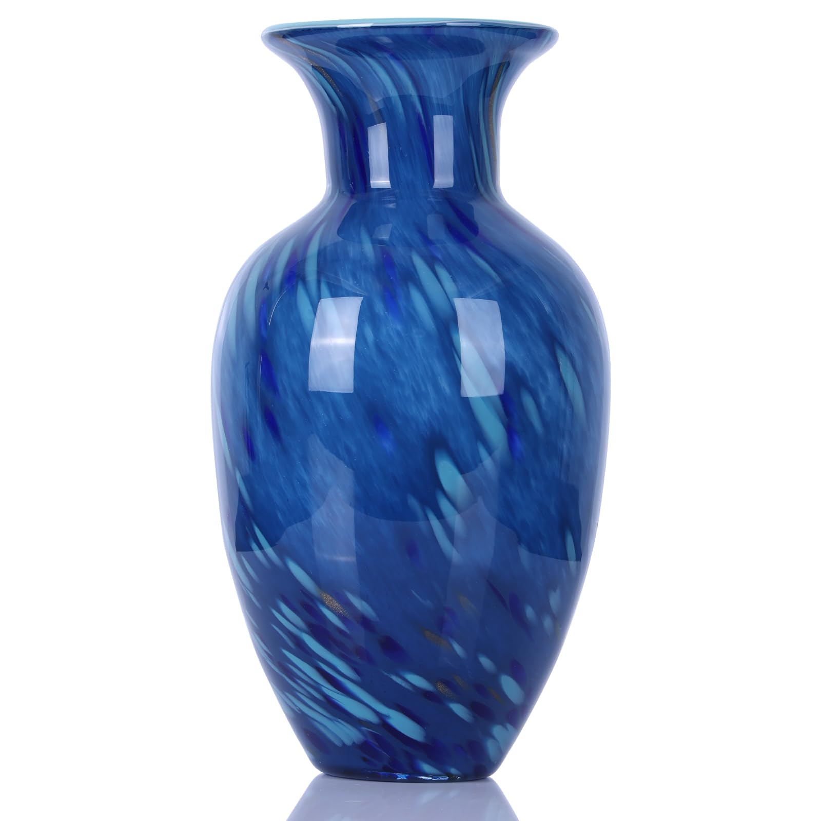 Vase en verre bleu : sublimez un meuble TV ou centre de table vide