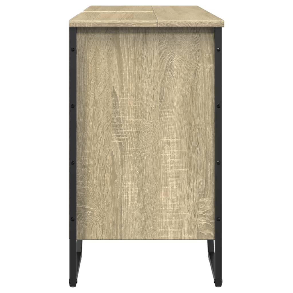 Armario Lavabo baño Madera ingeniería Roble Sonoma 91x35x60 cm, Mobiliario Conjuntos de Muebles Muebles de baño, Roble Sonoma, 22.85kg