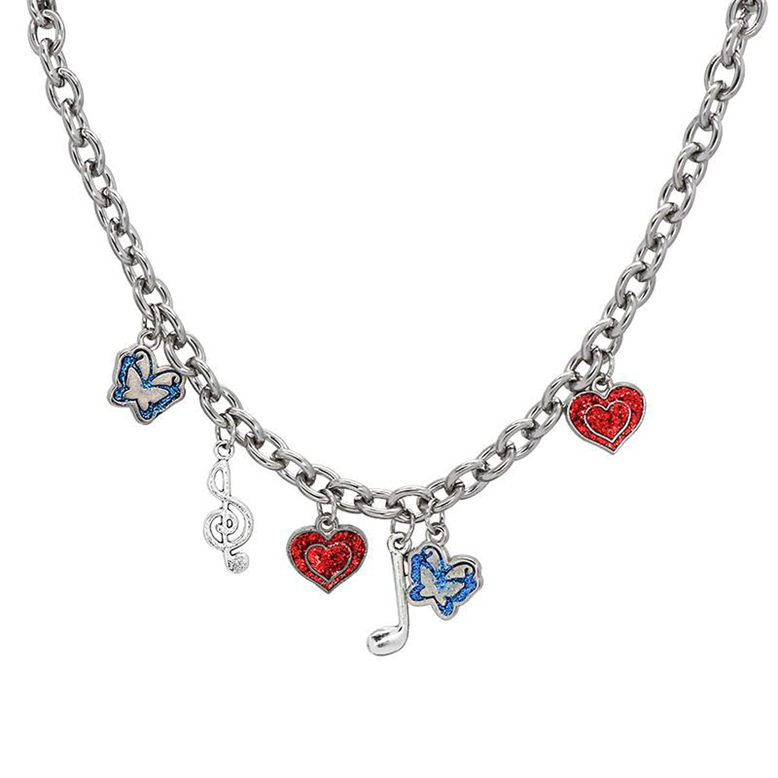 Collar de acero de titanio con mariposa de lujo sutil para mujer
