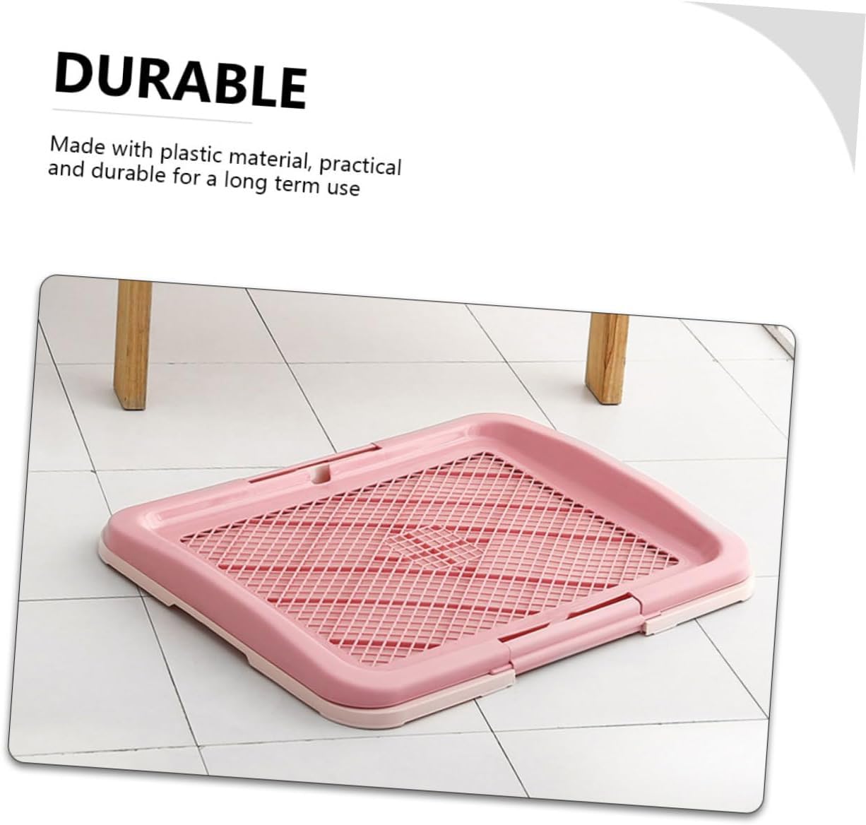 balacoo Training Dog Toilet Tray Small Flat Design for Easy Potty Training Material for Indoor Use Convenient Pet Accessory Macaron Pink