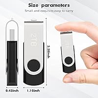Vista 5 de Unidad flash USB de 2 TB 2000 GB USB 2.0 Pulgar Drive Giratorio USB Stick Bulk Gig Stick Memory Stick Metal Pulgar Drives
