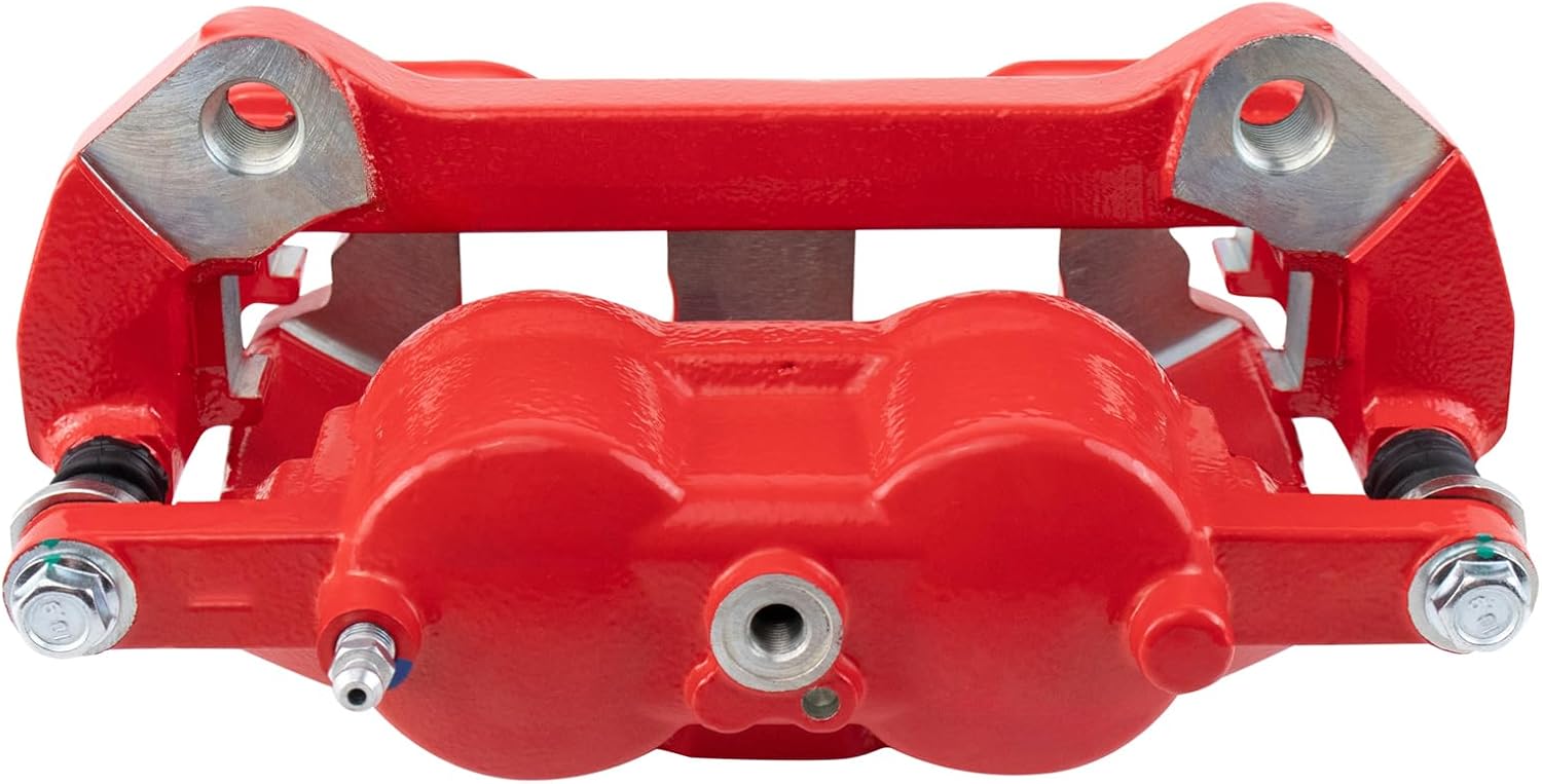 TRQ Performance Front Driver and Passenger Side Brake Caliper Set Caliper Brackets Hardware Compatible with 12-17 Ford F-150 18-20 F-150 without Police Package