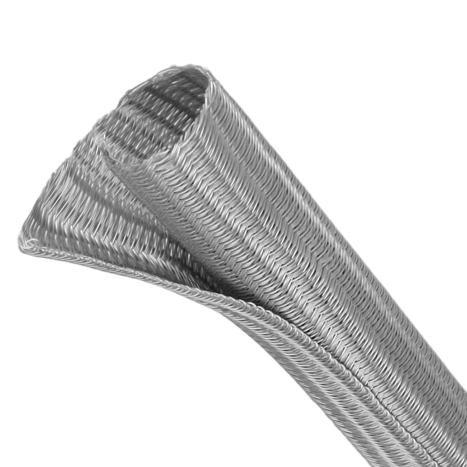 Photo 1 of Split Wire Loom Tubing, Cable Protector Sleeve, Braided Cable Management for TV/Computer/Home Theater/Engine Bay, Cord Protectors from Pets No Chew (Grey, 3/8"-10ft)