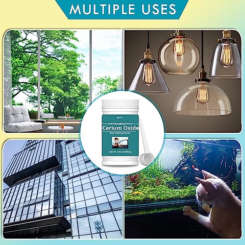 10.5oz Cerium Oxide Glass Scratch Remover, Professional Glass Polishing Compound for Windshield, Glass, TERO >99%, Faint Yellow, 1 Microns - Image 6