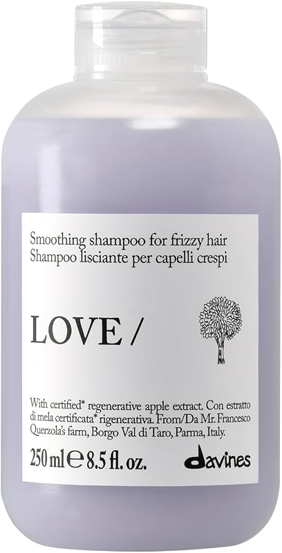 Davines LOVE Smoothing Shampoo - Smoothing Shampoo for Frizzy or Unruly Hair - Anti-Frizz Shine Action - 250 ml