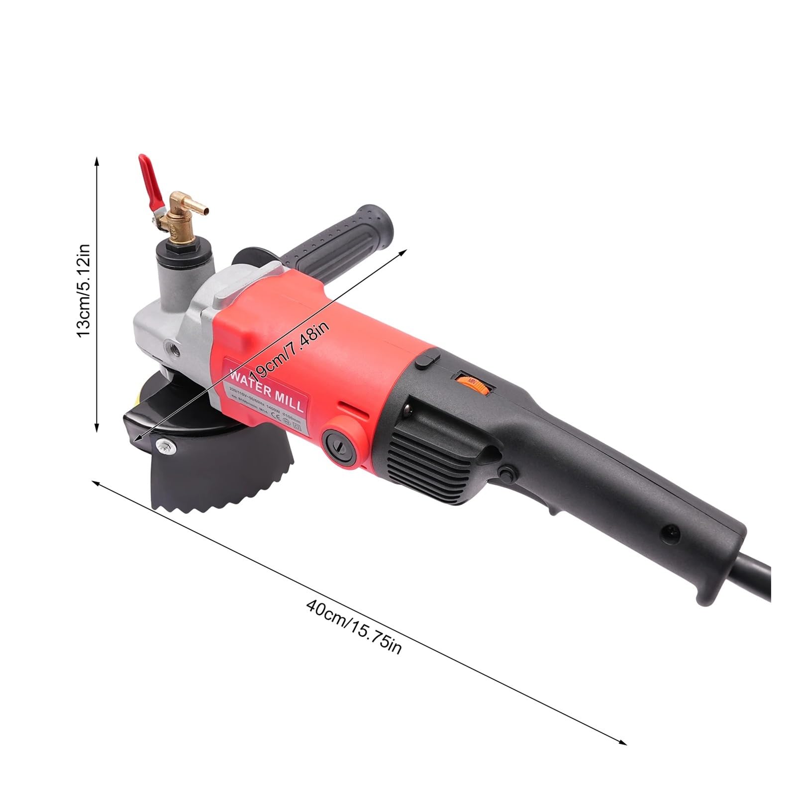 Herramientas Profesionales de Pulido Pulidora húmeda de 1400 W con Velocidad Variable for Piedras, cerámica, Vidrio, baldosas, etc