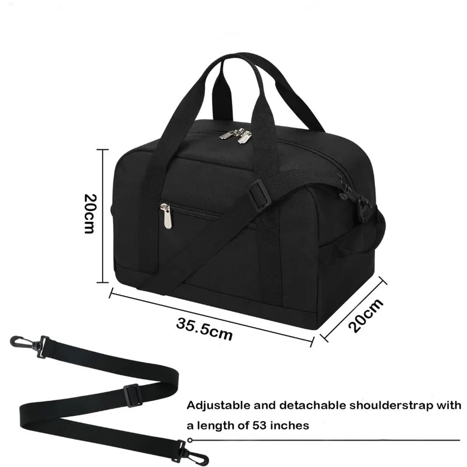 Borsa da palestra piccola da 14 pollici Borsa da trasporto leggera di grande capacità con mini borsone con tracolla a lunghezza regolabile(Pink)