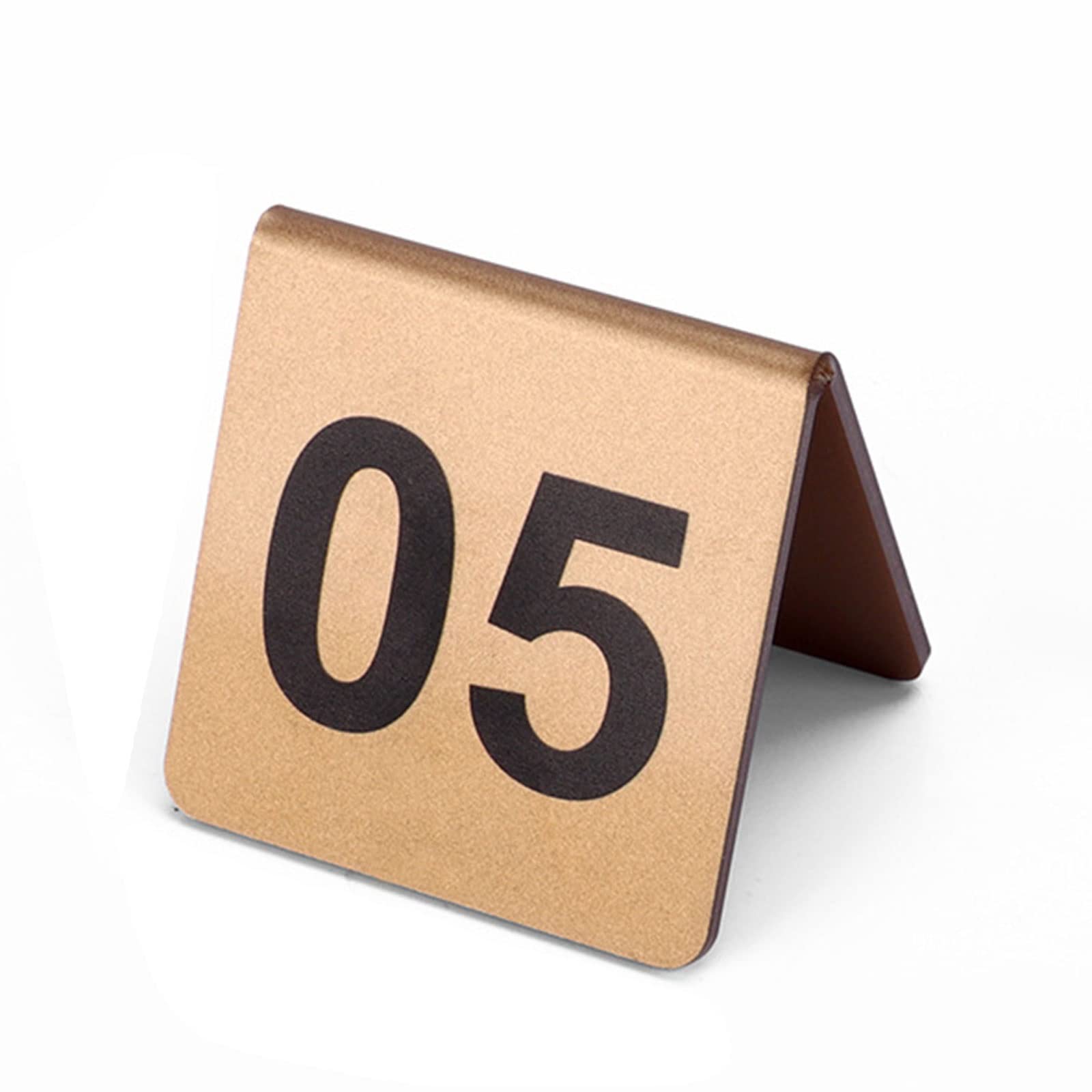 Tischnummern aus Acryl, V-förmige blinkende Goldzelt-Stil-Hochzeits-Tischnummern, Doppelseitige Tischnummernkarten stapelbar und nehmen keinen Platz ein, für Restaurant, Hochzeiten, Bankette ( Color :