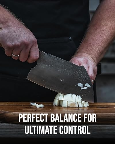 Miniatura 6 de The Cooking Guild Cuchillo de carnicero serbio - 7.8 pulgadas - Serie Grizzly - Cuchillo japonés de carnicero de acero inoxidable de alto carbono -