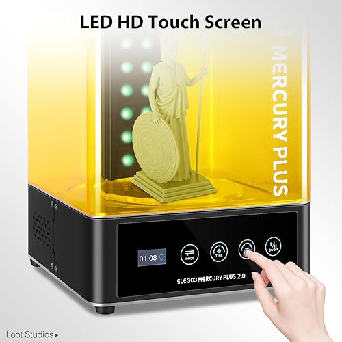 Miniatura 4 de ELEGOO Mercury Plus 2.0 - Máquina grande de lavado y curado para modelos de impresión 3D LCDSLADLP, caja de curado con plato giratorio de curado y