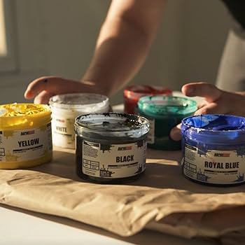 シルクスクリーン　インク　セット ワンタッチシルクインク ラバーインク 青 200g - uematsu online