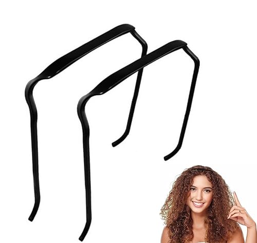 2 diademas de cabello grueso y rizado, diadema de lentes de sol para mujer, diadema con forma de lentes de sol, aro invisible para el cabello,