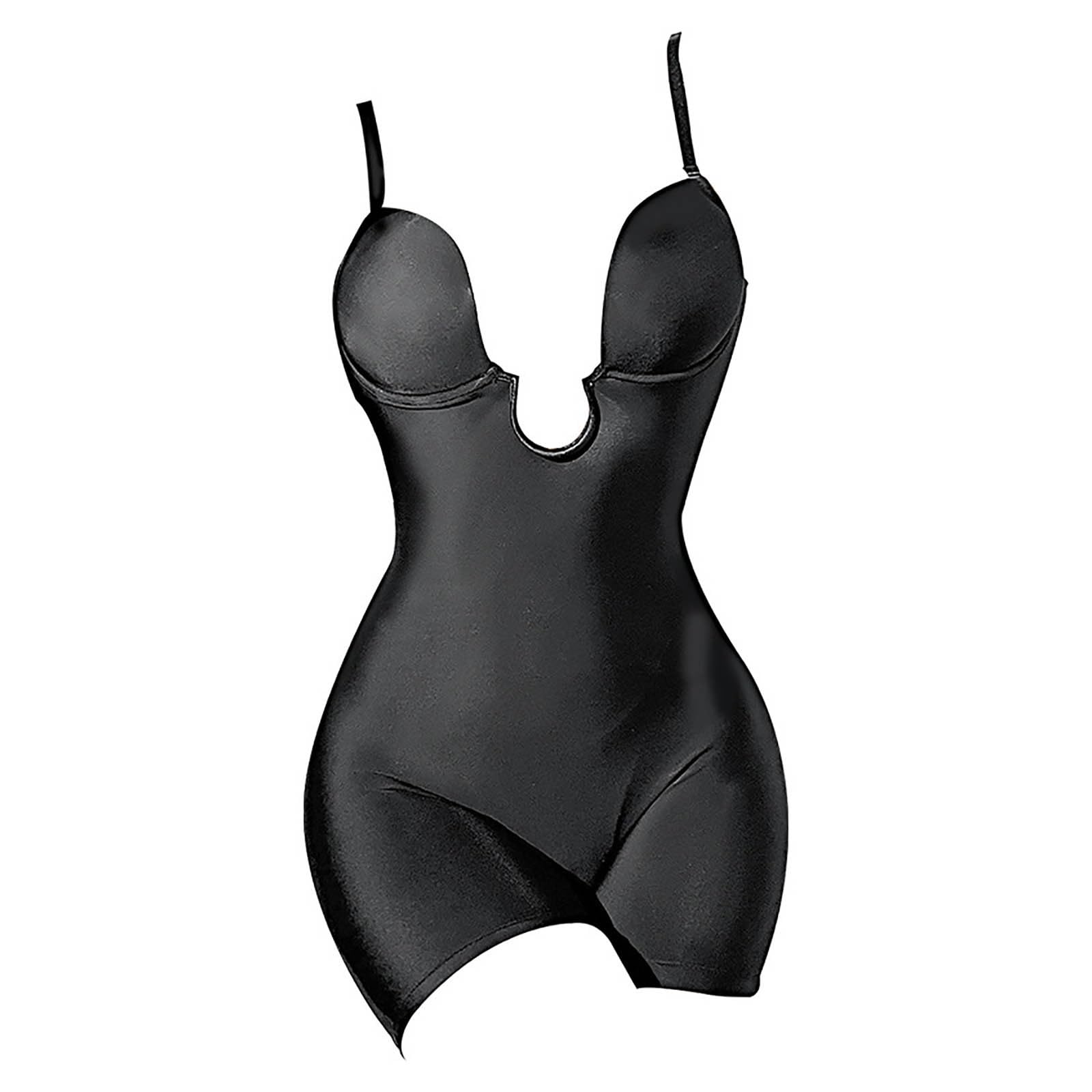 Body gainant gainant pour femme - Col en V profond - Avec soutien-gorge - Corsage gainant - Haut élastique - Débardeur spaghetti