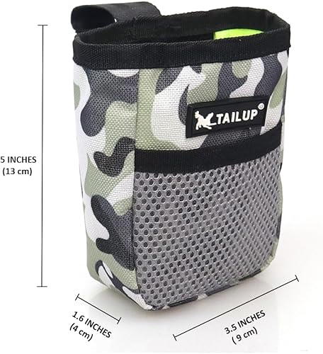 Miniatura 2 de Bolsa de camuflaje para perros con clip para cinturón, bolsa impermeable para entrenamiento de mascotas, bolsa de aperitivos manos libres para