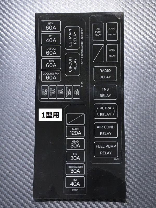 Amazon.co.jp: RX-7 FD3S ヒューズリレーBOXステッカーヒューズリレー