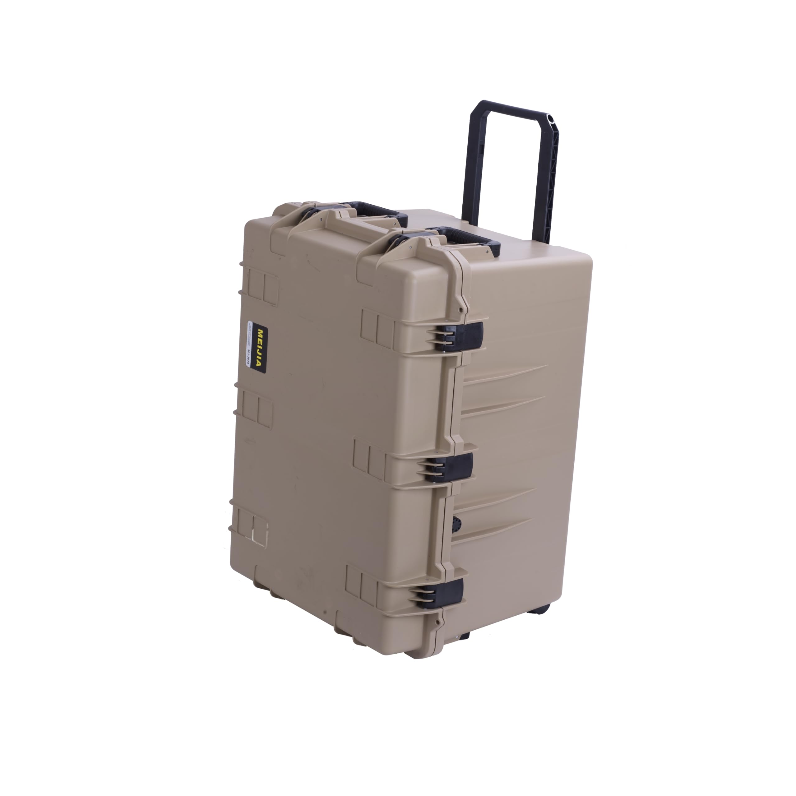 MEIJIA Custodia per fotocamera portatile impermeabile per tutte le stagioni, in schiuma, personalizzabile con ruote girevoli e maniglia retrattile, 84,45 x 62 x 49 cm (Desert Tan)