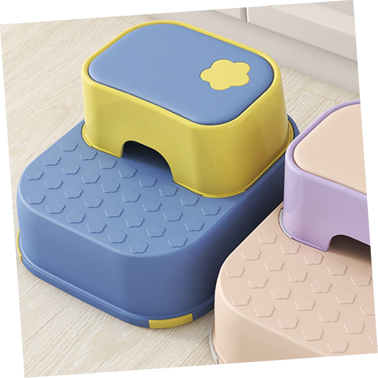 Taburete de Dos Escalones para Niños y Bebés, PP Redondo