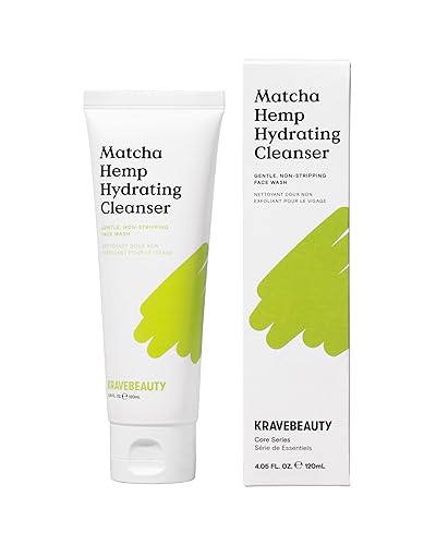 KraveBeauty Limpiador Hidratante de Matcha y Cáñamo  Limpiador Facial Diario Suave Inspirado en Corea, Hidratante y No Agresivo, Cáñamo y Matcha,