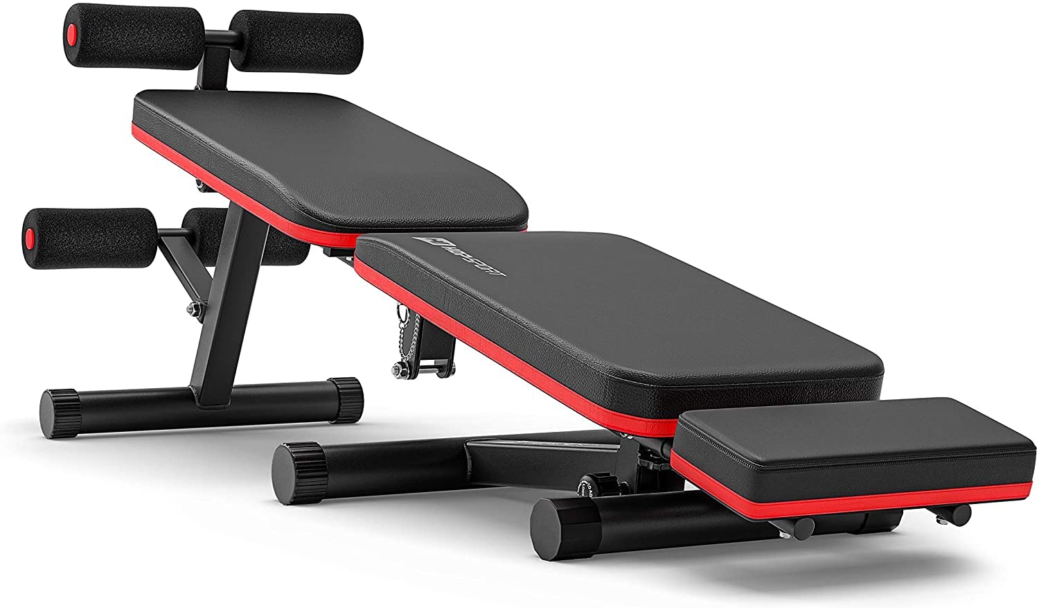 Hop-Sport ławka do podnoszenia ciężarów, składana, regulowana ławka treningowa z blokadą nóg, wielofunkcyjna ławka fitness do domu, do treningu mięśni brzucha, maks. obciążenie 150 kg
