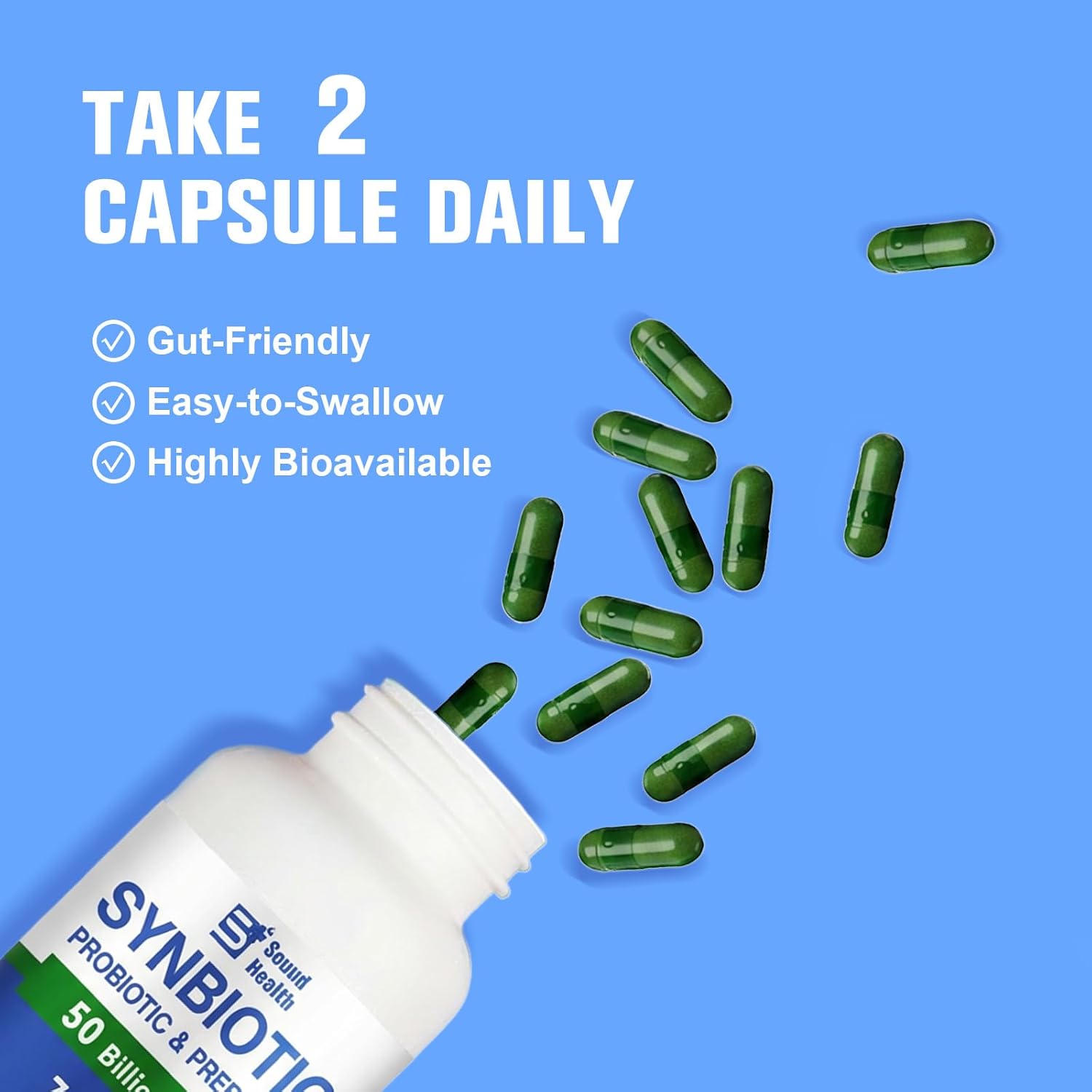Probiotics 60 Billion CFUs 10 Strains,Supports Digestive & Immune | Non-GMO, Gluten-Free, 60 Capsules