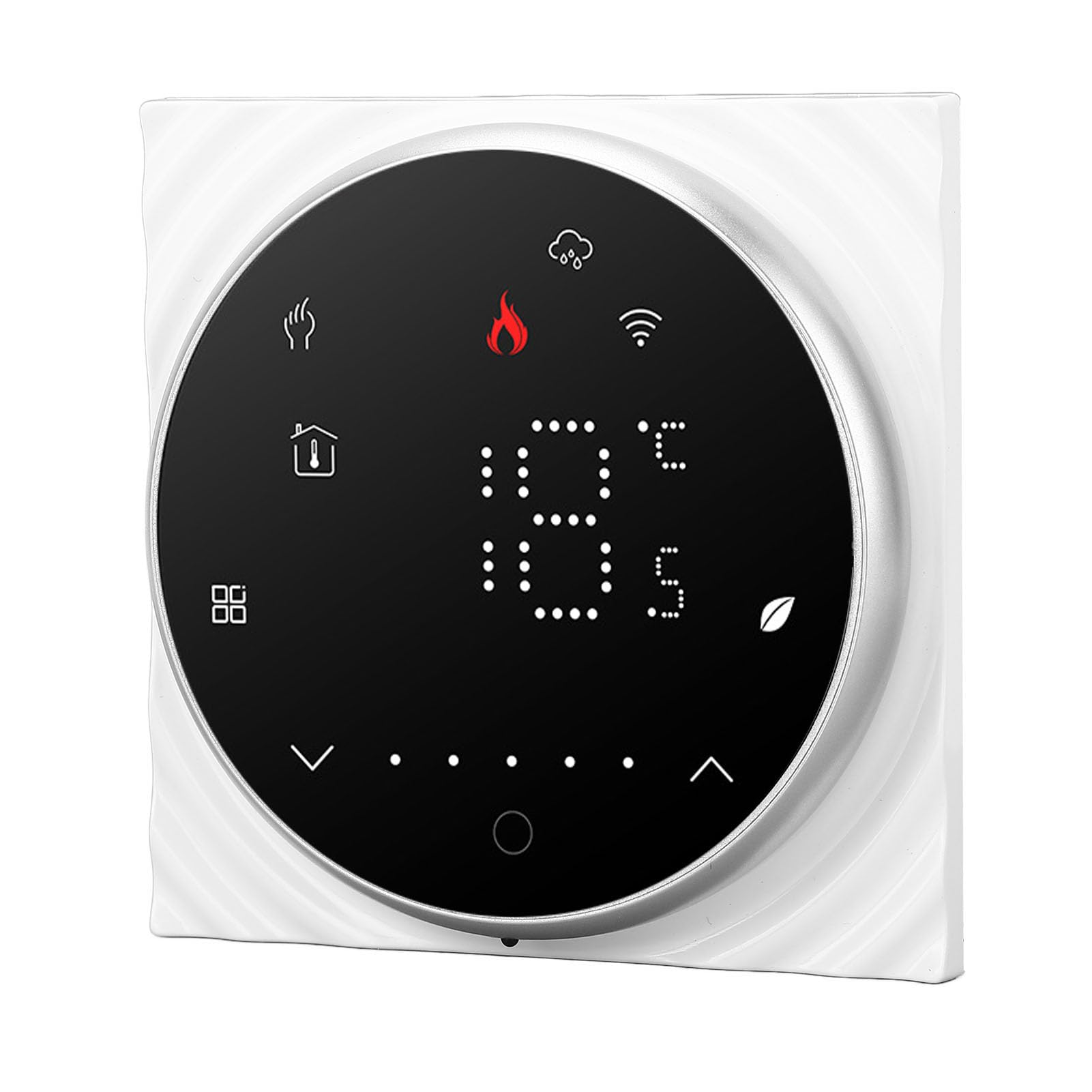 Inteligentny Termostat Kotła, Programowalny Termostat Oszczędzający energię z Podświetlanym Wyświetlaczem LED, Programowalne Ustawienia 5+1+1 do Sterowania Ogrzewaniem w Domu (WHITE)